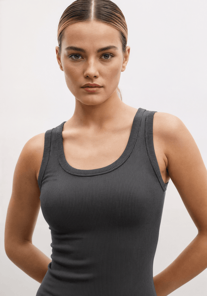 No-Bra Tank Grey
