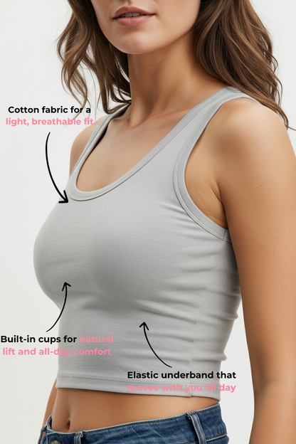 No-Bra Tank Cloud Grey